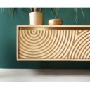 CIRCULO prémium mangófa fali TV-szekrény - 175/220cm