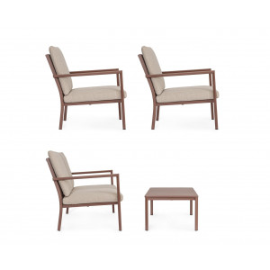 KENNETH prémium kültéri szett - barna/beige