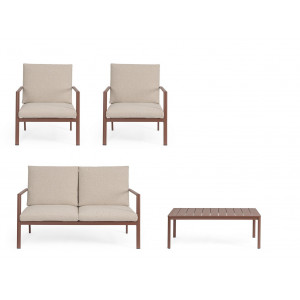 KENNETH prémium kültéri szett - barna/beige