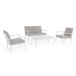 KENNETH prémium kültéri szett - fehér/szürke BIZZOTTO