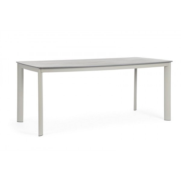 ALORCA prémium kültéri kő étkezőasztal - 180cm - taupe