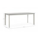 ALORCA prémium kültéri kő étkezőasztal - 180cm - taupe