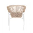 GAIDA modern kültéri szék - beige/fehér