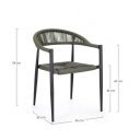 JAINA modern kültéri szék - zöld/antracit