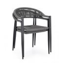 JAINA modern kültéri szék - szürke/antracit