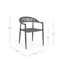 JAINA modern kültéri szék - szürke/antracit