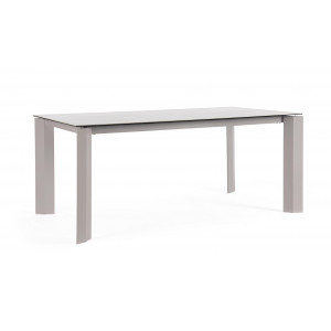 OTAVIO prémium kültéri kő étkezőasztal - 180cm - taupe