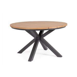 ZELMAR ROUND modern kültéri étkezőasztal - 130cm - antracit Étkezőasztalok