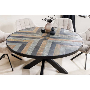 MOUNTAIN SOUL különleges kőfurnéros étkezőasztal - 120/140cm INVICTA