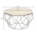 DIAMOND modern travertin dohányzóasztal - 70cm - réz