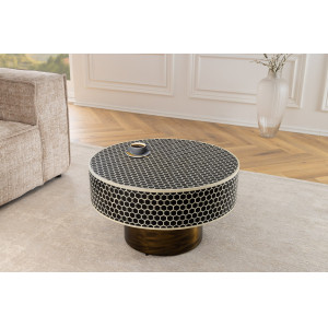 HARMONY NATURE modern csont dohányzóasztal - 60cm
