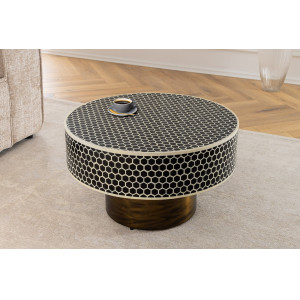 HARMONY NATURE modern csont dohányzóasztal - 60cm