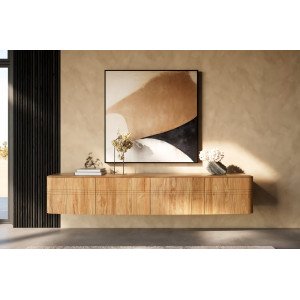 NIAGARA prémium akác fali TV-szekrény - 220cm DELIFE