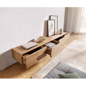 LINESSE prémium tölgy fali TV-szekrény - 220cm DELIFE