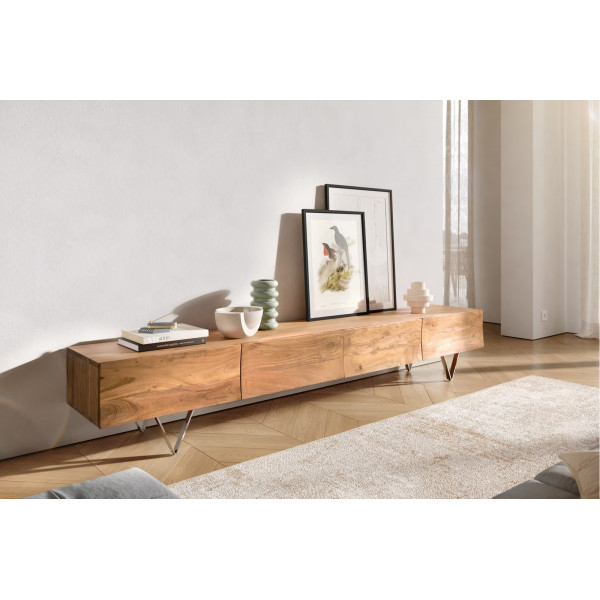 LINESSE prémium akác TV-szekrény - 220cm