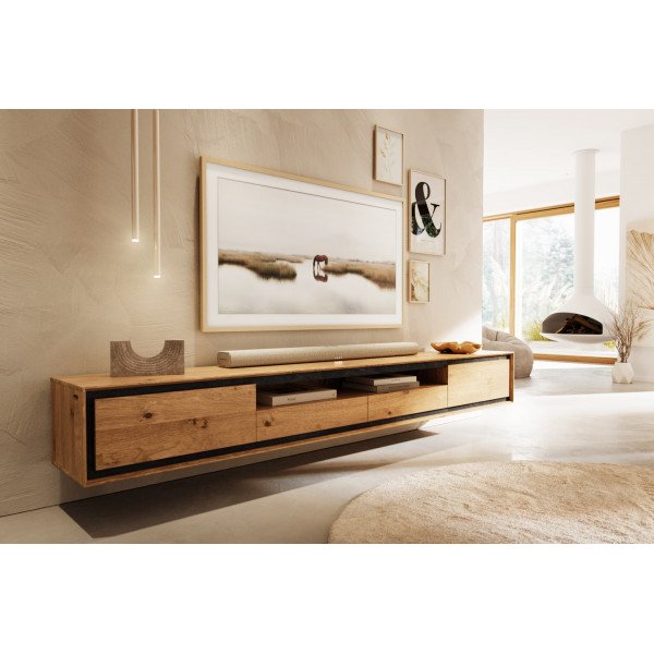 STONEGRACE prémium tölgy fali TV-szekrény - 240cm