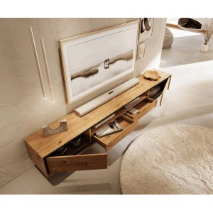 STONEGRACE prémium tölgy fali TV-szekrény - 240cm DELIFE