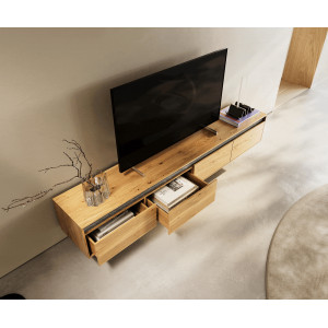 STONEBERM prémium tölgy fali TV-szekrény - 200cm