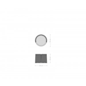 DABAS DARK prémium kerámia dohányzóasztal - 59cm