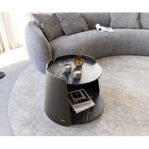 DABAS DARK prémium kerámia dohányzóasztal - 59cm DELIFE