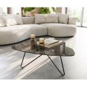 HOGAN prémium kerámia dohányzóasztal - barna - 88cm