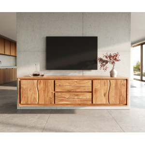 OLIVA prémium akác fali komód - 220cm DELIFE