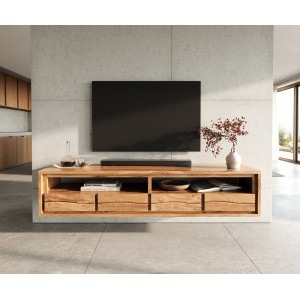 OLIVA prémium akác fali TV-szekrény - 190cm DELIFE