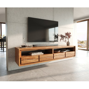 OLIVA prémium akác fali TV-szekrény - 190cm