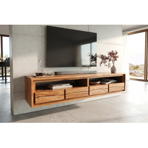 OLIVA prémium akác fali TV-szekrény - 190cm DELIFE