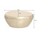 STONE modern fém dohányzóasztal - arany - 75cm