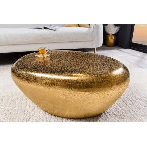 STONE modern fém dohányzóasztal - arany - 75cm INVICTA