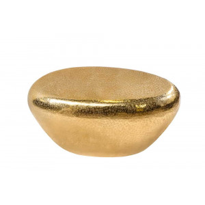 STONE modern fém dohányzóasztal - arany - 75cm