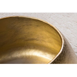 STONE modern fém dohányzóasztal - arany - 75cm