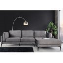 MANHATTAN design bársony kanapé - szürke