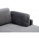 MANHATTAN design bársony kanapé - szürke