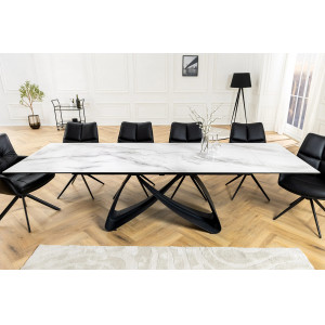 INFINITY design kerámia bővíthető étkezőasztal - 180-220-260cm - fehér INVICTA