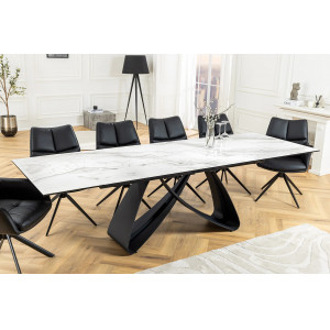 INFINITY design kerámia bővíthető étkezőasztal - 180-220-260cm - fehér INVICTA