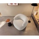 BONILLA design bouclé fotel - fehér/szürke