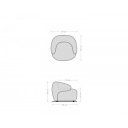 BONILLA design fotel - szürke / vintage barna