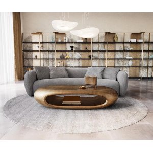 SINOR prémium dohányzóasztal - 140cm - bronz DELIFE