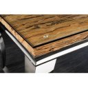 WOODEN BAROCK design étkezőasztal - 200cm - ezüst