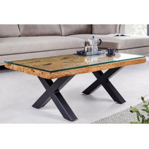 BARRACUDA - X design dohányzóasztal 110cm INVICTA