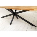 GALAXY OVAL tömör mangófa étkezőasztal - 240cm