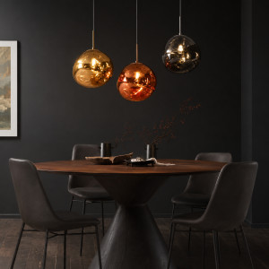 AURA modern üveg függőlámpa 20 cm – arany/ezüst/réz INVICTA