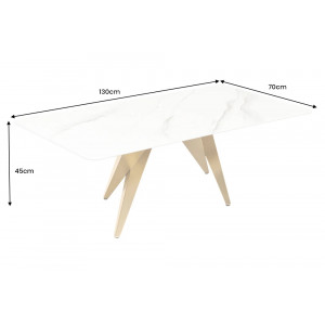 ART LIVING design dohányzóasztal - 130cm