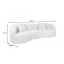 ATELIER design bouclé kanapé - 230cm - szürke