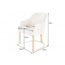 EXTRAVAGANCIA exkluzív kordbársony szék - beige