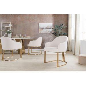 EXTRAVAGANCIA exkluzív kordbársony szék - beige INVICTA