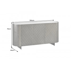 REFLECTION design komód - 150cm - bronz