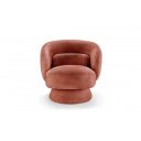 BOCCA NOVA design bouclé fotel - rozsdabarna